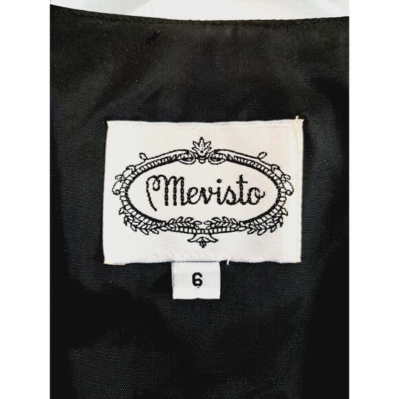 Mevisto Vintage Women's Gray Black Stripe Button-up Vest In Size 6 - Picture 3 of 6